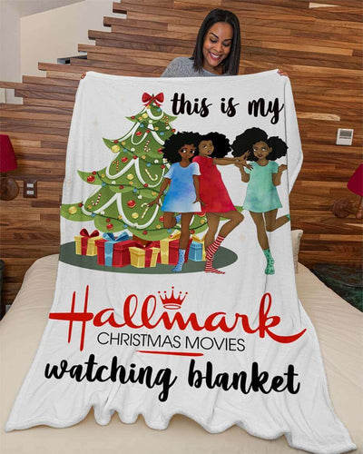 BigProStore African American Blankets Black Friends Hallmark Christmas Movies Watching Fleece Blanket Blanket