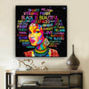 BigProStore African American Canvas Art Africa Afro Girl Black History Month Gift for Girls Women Afrocentric Living Room Decor BPS7365 8" x 8" Square Canvas