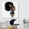 BigProStore African American Canvas Art Beautiful African American Female African American Black Art Afrocentric Wall Decor BPS46813 24" x 24" x 0.75" Square Canvas