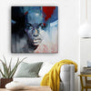 BigProStore African American Canvas Art Beautiful Afro American Woman Abstract African Wall Art Afrocentric Home Decor BPS70617 12" x 12" x 0.75" Square Canvas