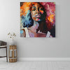 BigProStore African American Canvas Art Beautiful Black Afro Girls African American Women Art Afrocentric Living Room Ideas BPS60818 16" x 16" x 0.75" Square Canvas