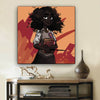 BigProStore African American Canvas Art Beautiful Black Afro Lady Black History Canvas Art Afrocentric Decor BPS37641 12" x 12" x 0.75" Square Canvas
