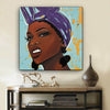 BigProStore African American Canvas Art Beautiful Black American Woman Modern Black Art Afrocentric Home Decor BPS57196 12" x 12" x 0.75" Square Canvas