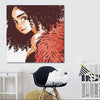 BigProStore African American Canvas Art Cute African American Female Black History Canvas Art Afrocentric Decorating Ideas BPS27213 24" x 24" x 0.75" Square Canvas