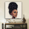BigProStore African American Canvas Art Cute African American Female Black History Canvas Art Afrocentric Living Room Ideas BPS65104 12" x 12" x 0.75" Square Canvas