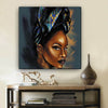 BigProStore African American Canvas Art Cute African American Girl African American Artwork On Canvas Afrocentric Living Room Ideas BPS58003 12" x 12" x 0.75" Square Canvas