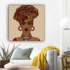 BigProStore African American Canvas Art Cute Afro American Girl Black History Artwork Afrocentric Home Decor Ideas BPS63523 12" x 12" x 0.75" Square Canvas