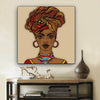 BigProStore African American Canvas Art Cute Afro American Girl Black History Artwork Afrocentric Home Decor Ideas BPS63523 24" x 24" x 0.75" Square Canvas