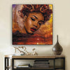 BigProStore African American Canvas Art Cute Afro American Woman African American Women Art Afrocentric Home Decor Ideas BPS90269 12" x 12" x 0.75" Square Canvas