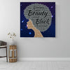 BigProStore African American Canvas Art Cute Melanin Girl African American Wall Art And Decor Afrocentric Wall Decor BPS70281 16" x 16" x 0.75" Square Canvas
