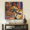BigProStore African American Canvas Art Pretty African American Woman Afrocentric Wall Art Afrocentric Decor BPS90766 24" x 24" x 0.75" Square Canvas