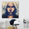 BigProStore African American Canvas Art Pretty Black Afro Lady African Canvas Afrocentric Living Room Ideas BPS28533 24" x 24" x 0.75" Square Canvas
