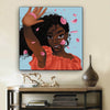 BigProStore African American Canvas Art Pretty Melanin Girl African American Wall Art And Decor Afrocentric Wall Decor BPS87904 12" x 12" x 0.75" Square Canvas