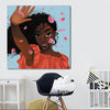 BigProStore African American Canvas Art Pretty Melanin Girl African American Wall Art And Decor Afrocentric Wall Decor BPS87904 24" x 24" x 0.75" Square Canvas