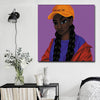 BigProStore African American Canvas Art Pretty Melanin Poppin Girl Black History Wall Art Afrocentric Decor BPS81883 16" x 16" x 0.75" Square Canvas