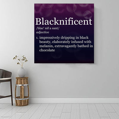 BigProStore African American Canvas Blacknificent Magnificent Black Pride African Themed Living Rooms BPS5901 Square Canvas