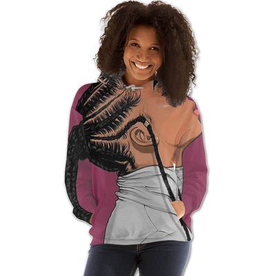 BigProStore African American Hoodies Beautiful Black American Woman All Over Print Womens Hooded Sweatshirt African Print Styles BPS26023 Hoodie
