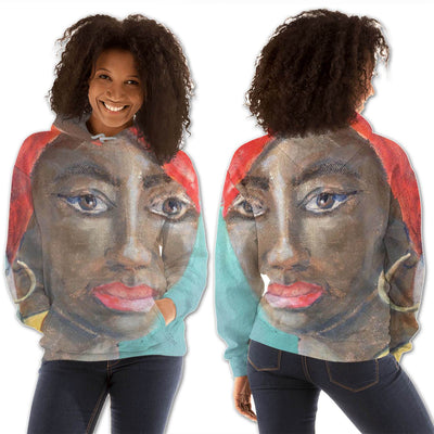 BigProStore African American Hoodies Cute African American Woman All Over Print Womens Hooded Sweatshirt African Apparel BPS22535 S Hoodie
