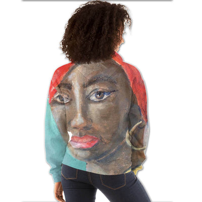 BigProStore African American Hoodies Cute African American Woman All Over Print Womens Hooded Sweatshirt African Apparel BPS22535 Hoodie