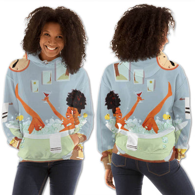 BigProStore African American Hoodies Pretty Afro American Girl All Over Print Womens Hooded Sweatshirt African American Apparel BPS26958 S Hoodie