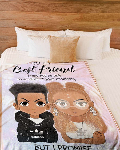 BigProStore African American Motivational Blankets To My Best Friend I May Not Be Able To Solve All Of Your Problems Fleece Blanket Blanket