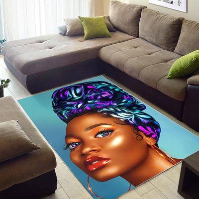 BigProStore African American Rugs Pretty Black Girl Magic African Print Carpet African Themed Home Decor BPS19173 Small (26x60in | 91x152cm) Foldable Rug