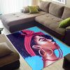 BigProStore African American Rugs Pretty Black Woman With Afro African Inspired Area Rug African Themed Rooms Ideas BPS14976 Small (26x60in | 91x152cm) Foldable Rug