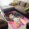 BigProStore African American Rugs Pretty Lady With Afro African Design Floor Rug Afrocentric Decor Ideas BPS10620 Small (26x60in | 91x152cm) Foldable Rug