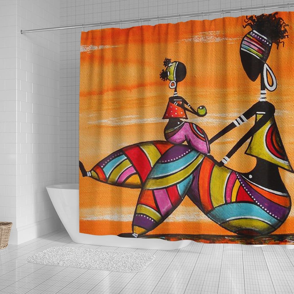African American Shower Curtain Afro Lady Black Woman Bathroom Decor Accessories Ge332 Bigpro