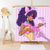 BigProStore African American Shower Curtain Afro Lady Black Woman Bathroom Decor Accessories GE873 Shower Curtain