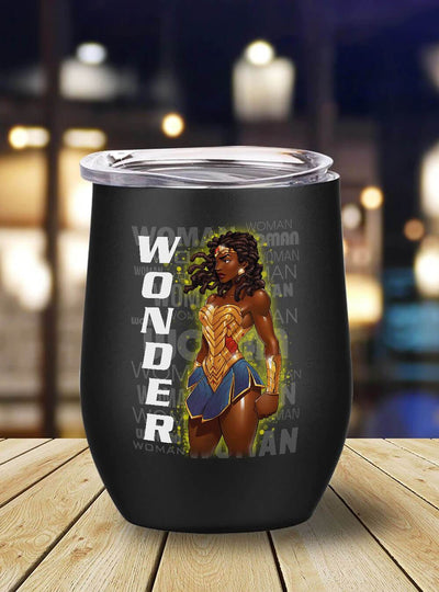 BigProStore African American Tumbler Wonder Afro Woman Stainless Steel Wine Tumbler Mug Afrocentric Inspired Gifts BPS3417 Wine Tumbler