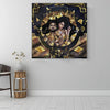 BigProStore African American Wall Art Beautiful African American Woman Afrocentric Wall Art Afrocentric Wall Decor BPS80926 16" x 16" x 0.75" Square Canvas