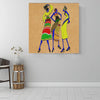 BigProStore African American Wall Art Beautiful Black Afro Lady African American Black Art Afrocentric Decorating Ideas BPS17884 16" x 16" x 0.75" Square Canvas