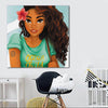 BigProStore African American Wall Art Beautiful Black American Woman African American Framed Art Afrocentric Decorating Ideas BPS73174 24" x 24" x 0.75" Square Canvas