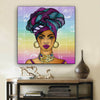 BigProStore African American Wall Art Beautiful Melanin Girl African Canvas Wall Art Afrocentric Wall Decor BPS75850 24" x 24" x 0.75" Square Canvas