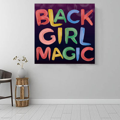 BigProStore African American Wall Art Black Girl magic Melanin Pride African Home Decor BPS8744 Square Canvas