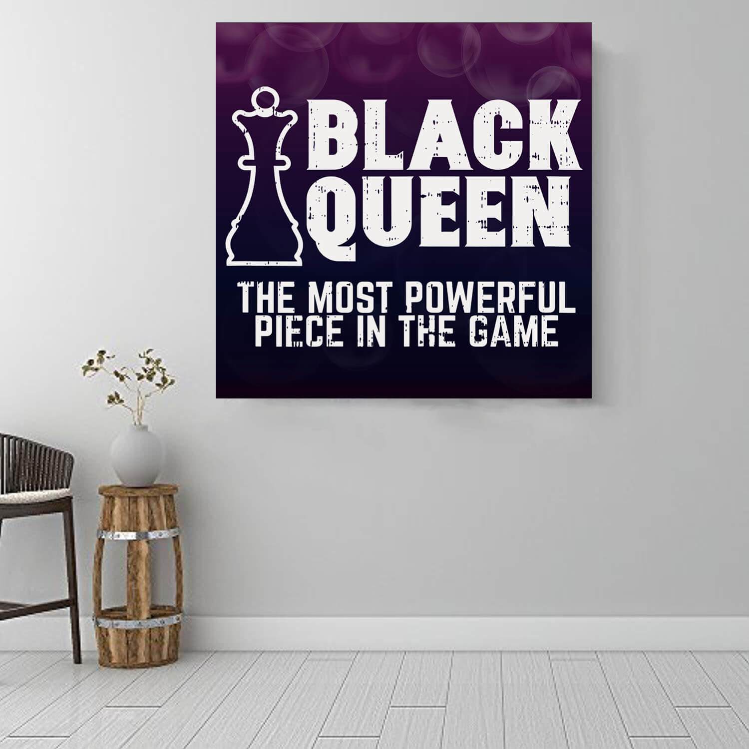 Black Queen The Most Powerful Piece In The Game Chess Canvas Print