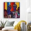 BigProStore African American Wall Art Cute African American Female African American Wall Art And Decor Afrocentric Living Room Ideas BPS37484 12" x 12" x 0.75" Square Canvas