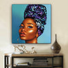 BigProStore African American Wall Art Cute African American Woman African American Artwork On Canvas Afrocentric Decor BPS53149 12" x 12" x 0.75" Square Canvas