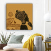 BigProStore African American Wall Art Cute Black American Girl African American Prints Afrocentric Living Room Ideas BPS20468 12" x 12" x 0.75" Square Canvas