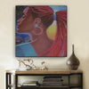 BigProStore African American Wall Art Pretty African American Female African Canvas Afrocentric Decor BPS24476 24" x 24" x 0.75" Square Canvas