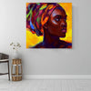 BigProStore African American Wall Art Pretty African American Woman African American Canvas Wall Art Afrocentric Home Decor Ideas BPS47709 16" x 16" x 0.75" Square Canvas