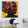 BigProStore African American Wall Art Pretty Afro American Girl African American Abstract Art Afrocentric Living Room Ideas BPS58411 24" x 24" x 0.75" Square Canvas