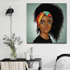BigProStore African American Wall Art Pretty Black Afro Girls African American Art Prints Afrocentric Decorating Ideas BPS94241 16" x 16" x 0.75" Square Canvas