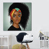 BigProStore African American Wall Art Pretty Black Afro Girls African American Art Prints Afrocentric Decorating Ideas BPS94241 24" x 24" x 0.75" Square Canvas