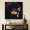 BigProStore African American Wall Art Pretty Black Afro Girls African American Black Art Afrocentric Decorating Ideas BPS56371 24" x 24" x 0.75" Square Canvas