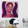 BigProStore African American Wall Art Pretty Black Girl African American Prints Afrocentric Home Decor Ideas BPS50968 24" x 24" x 0.75" Square Canvas