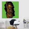 BigProStore African American Wall Art Pretty Melanin Girl Black History Canvas Art Afrocentric Wall Decor BPS37947 24" x 24" x 0.75" Square Canvas