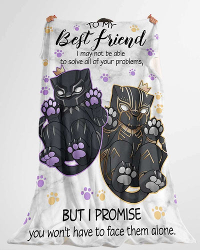 BigProStore African Blanket Paintings To My Best Friend I May Not Be Able To Solve All Of Your Problems Fleece Blanket Blanket / YOUTH-S (43"x55" / 110x140cm) Blanket