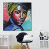 BigProStore African Canvas Art Beautiful African American Female Black History Artwork Afrocentric Decor BPS84754 24" x 24" x 0.75" Square Canvas